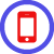 Mobile phone icon to show responsive websites included in website design and development service